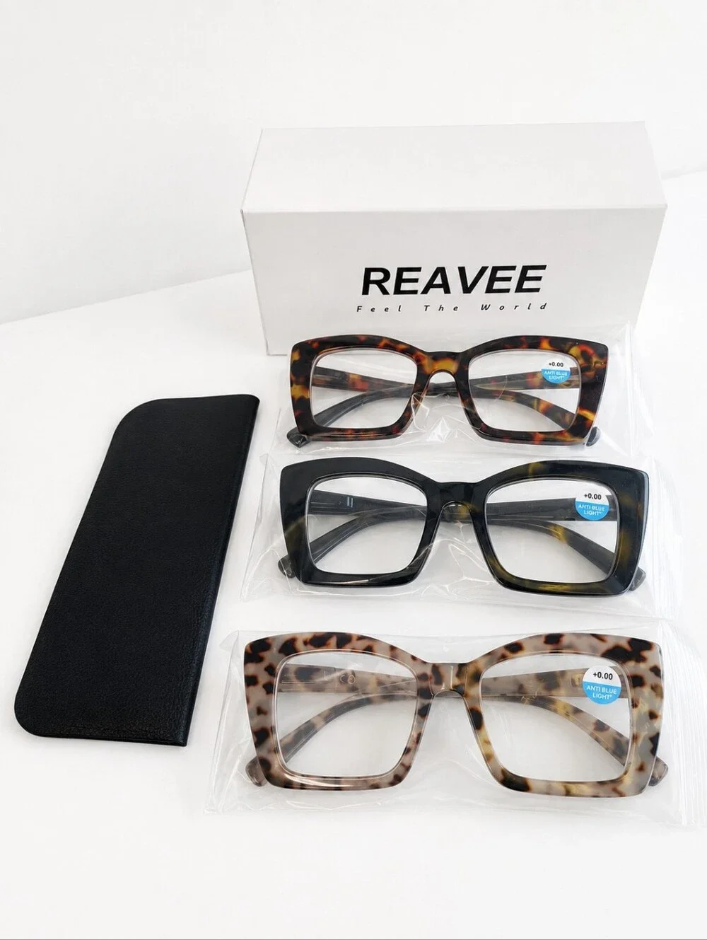 Women's Oversized Anti Blue Light Glasses +0.00 Non Prescription Eyewear